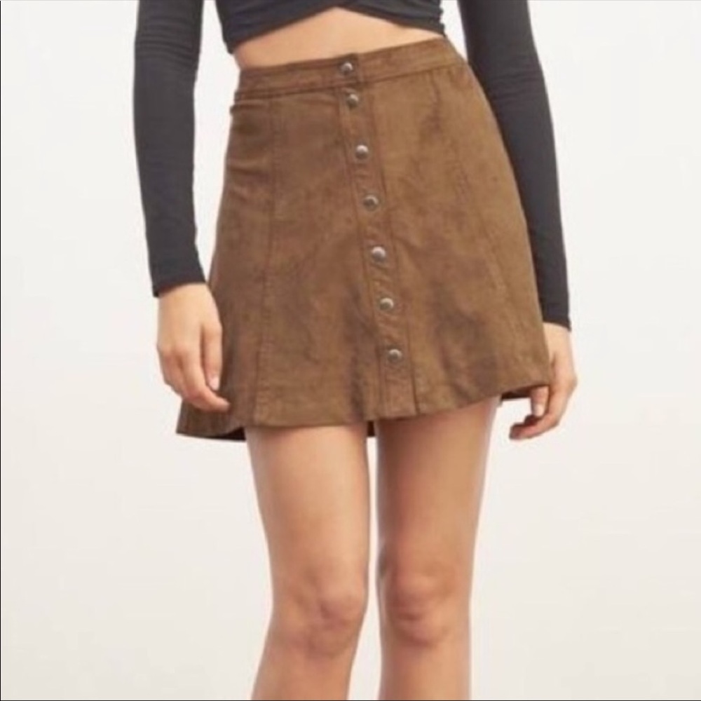 Abercrombie & Fitch Brown Suede Miniskirt. Size 0